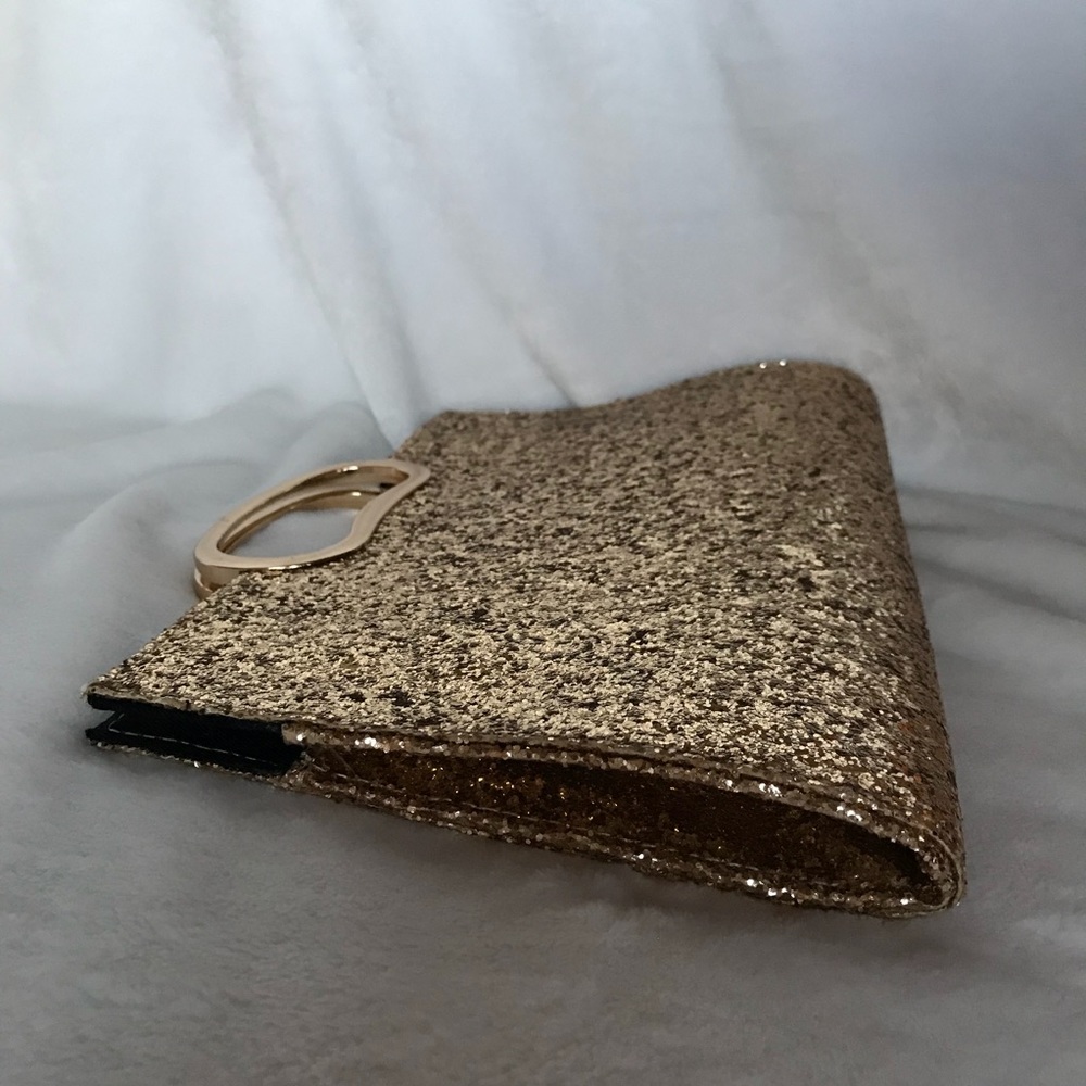 Glitter gold hand purse